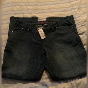 Bradley by Bradley Bayou Blue Denim Wash Jeans with Rhinestones Details.